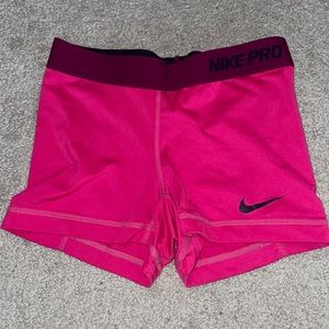 Pink Nike Pro shorts size XS
